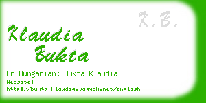 klaudia bukta business card